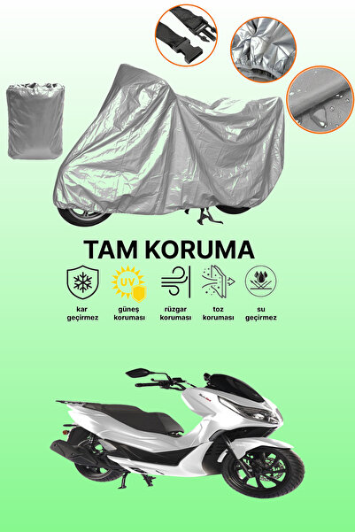 dokaca Gray Motolux Mcx 125 Compatible Motorcycle Cover, Protective Cover, Mo...