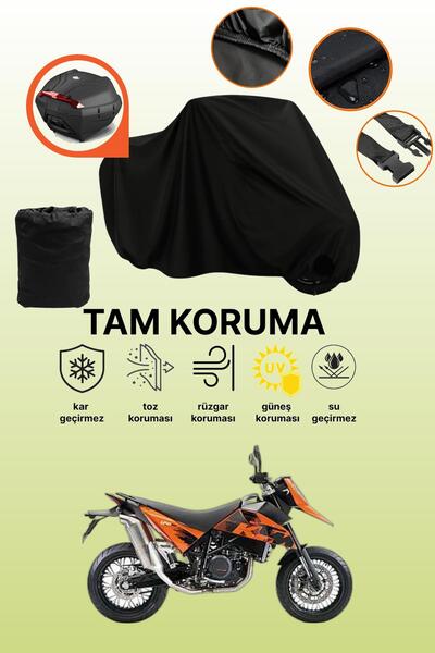 dokaca حقيبة خلفية سوداء متوافقة مع KTM 690 Supermoto، غطاء دراجة نارية متواف...