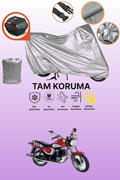 dokaca Gray Rear Bag Compatible with Kanuni Seyhan 301 Compatible Motorcycle ...