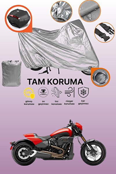 dokaca حقيبة خلفية وقفل باللون الرمادي متوافقة مع دراجة نارية هارلي ديفيدسون سوفتيل FXDR 114 المتوافقة مع قماش الدراجة النارية