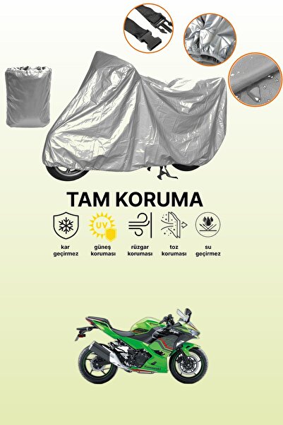 dokaca غطاء دراجة نارية رمادي متوافق مع كاواساكي نينجا 400، غطاء واقي، غطاء ل...