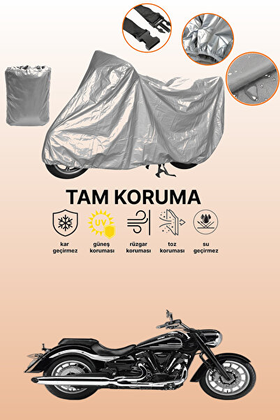 dokaca غطاء دراجة نارية متوافق مع ياماها ميدنايت ستار XV 1900 باللون الرمادي،...