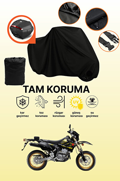 dokaca حقيبة خلفية سوداء متوافقة مع دراجة سوزوكي DRZ400 SM النارية