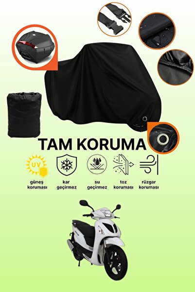 dokaca Black Lock and Tail Bag Compatible Mondial 150 Gomax Compatible Motorc...