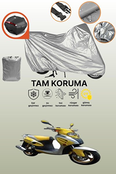 dokaca Gray Tail Bag Compatible Mondial 150 Rr Compatible Motorcycle Tarpauli...