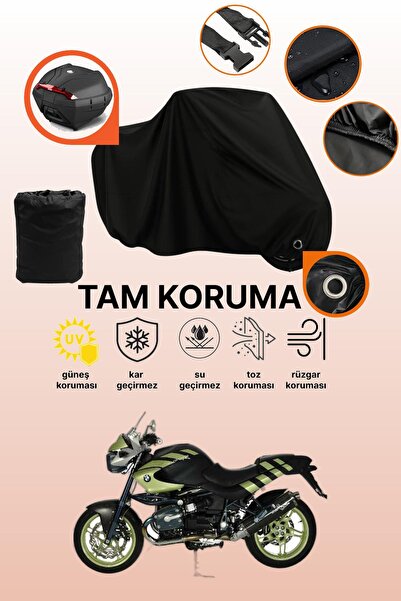 dokaca حقيبة خلفية سوداء متوافقة مع BMW R 1150 R، غطاء دراجة نارية متوافق، غط...