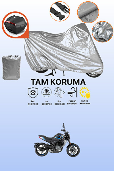 dokaca حقيبة خلفية رمادية متوافقة مع CFmoto 250CL-X، غطاء محرك متوافق، غطاء واقي