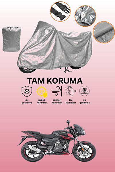 dokaca Gray Bajaj Pulsar 180 Compatible Motorcycle Cover, Protective Cover, M...