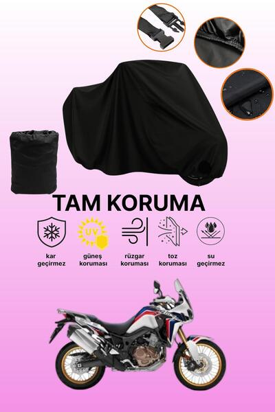 dokaca غطاء دراجة نارية أسود متوافق مع هوندا CRF1000L أفريكا توين أدفنتشر سبو...