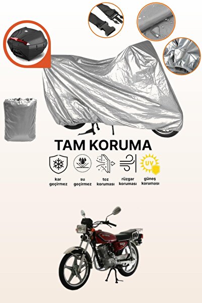 dokaca حقيبة خلفية رمادية متوافقة مع مونديال 125 إم جي سبورت، غطاء واقي للدراجة النارية