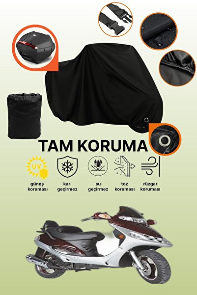 dokaca Black Lock and Tail Bag Compatible Mondial 150 Re Compatible Motorcycl...