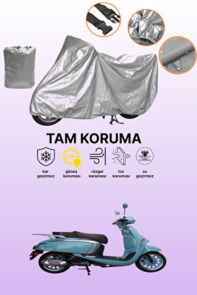 dokaca غطاء دراجة نارية رمادي متوافق مع موتولوكس ماكياتو 50، غطاء واقي، غطاء ...