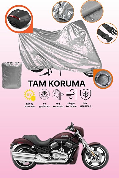 dokaca حقيبة خلفية وقفل رمادي اللون متوافقة مع دراجة نارية هارلي ديفيدسون VRS...