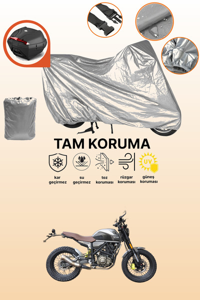 dokaca حقيبة خلفية رمادية متوافقة مع يوكي ZY125-15A، غطاء محرك متوافق مع سكرا...