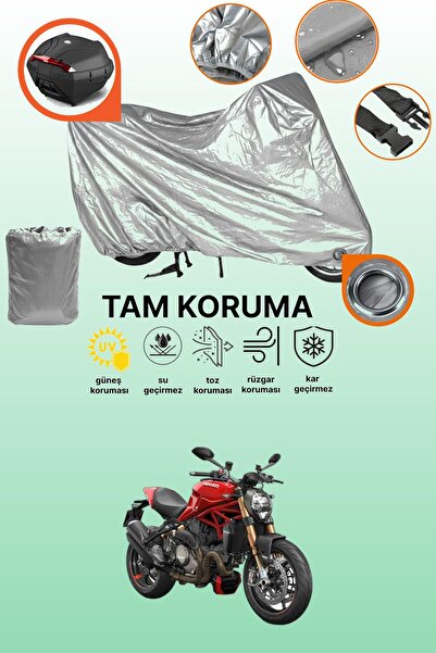dokaca Gray Lock and Tail Bag Compatible Ducati Monster 1200 Compatible Motor...
