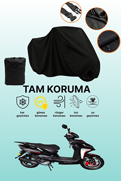 dokaca Black Motolux Rossi Rs 50 Compatible Motorbike Cover, Protective Cover...