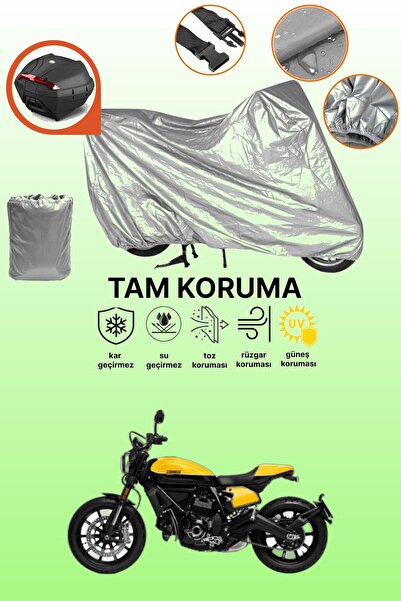 dokaca Gray Rear Bag Compatible Ducati Scrambler Full Throttle Compatible Mot...