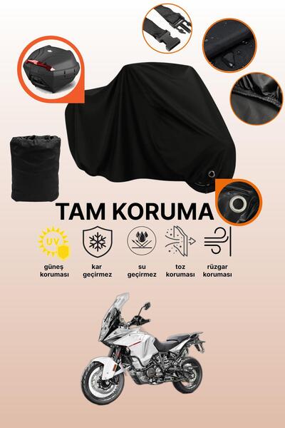 dokaca غطاء حماية أسود متوافق مع KTM 1290 Super Adventure T مصنوع من قماش المحرك