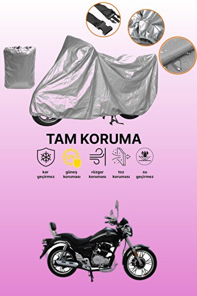 dokaca غطاء دراجة نارية رمادي متوافق مع موديل مونديال 150 سينتور، غطاء واقي، غطاء للمحرك