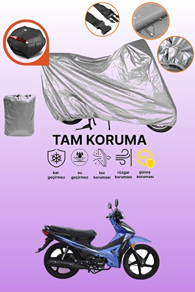 dokaca Gray Rear Bag Compatible with King Motor Kr-50 Capella Compatible Moto...