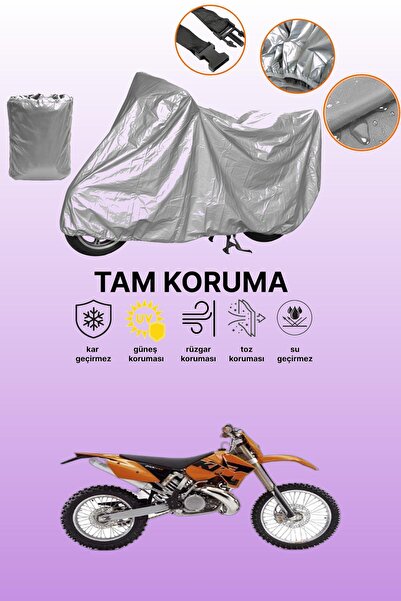 dokaca غطاء دراجة نارية رمادي متوافق مع KTM 200 EXC، غطاء واقي، غطاء للمحرك