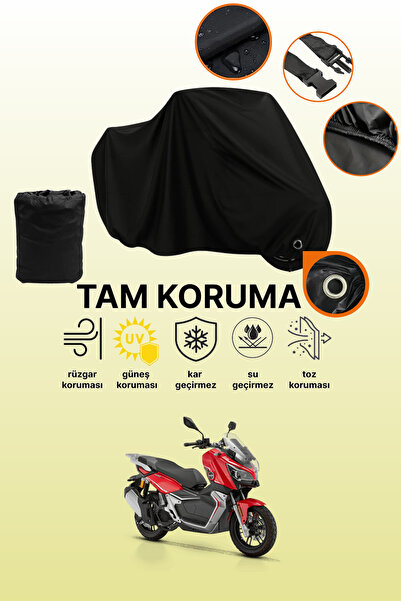 dokaca Black Lock Compatible Rks Reale 125X Compatible Motorcycle Tarpaulin, ...