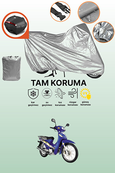dokaca Gray Rear Bag Compatible with Kanuni Tigrina 100 Compatible Motorcycle...