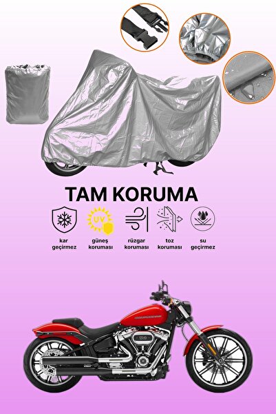 dokaca غطاء دراجة نارية رمادي اللون من هارلي-ديفيدسون بريك أوت 117، غطاء واقي...