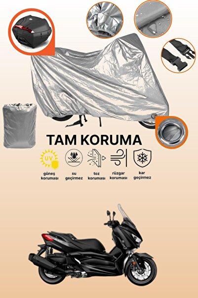 dokaca حقيبة خلفية وقفل رمادي متوافقة مع ياماها X-Max 400 Iron Max، غطاء حماي...