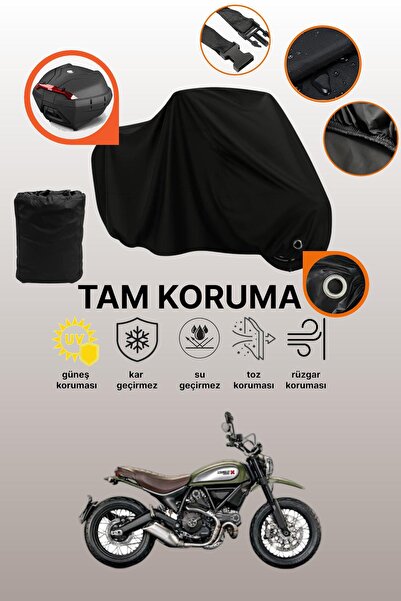 dokaca Black Lock and Tail Bag Compatible Ducati Scrambler Urban Enduro Compa...