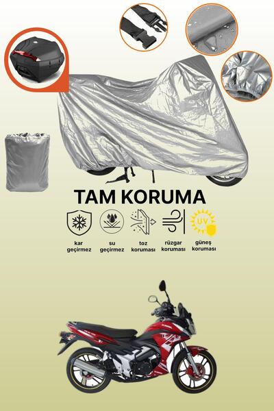 dokaca Gray Rear Bag Compatible King Motor Kr-100-16 Compatible Motor Tarpaul...