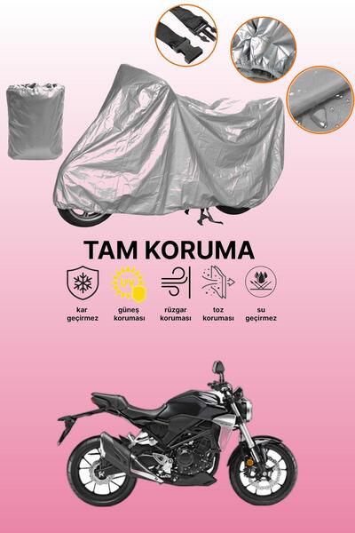 dokaca غطاء دراجة نارية متوافق مع هوندا سي بي 250 آر باللون الرمادي، غطاء واق...