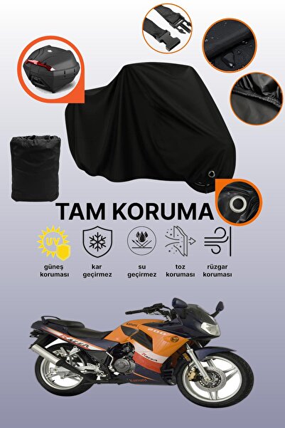 dokaca حقيبة خلفية سوداء وقماش متوافق مع دراجة نارية كانوني ريسر 200 إس