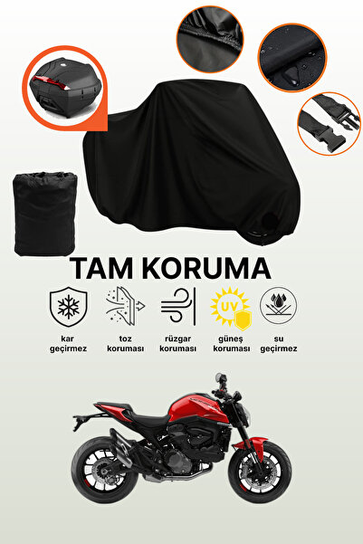 dokaca حقيبة خلفية سوداء متوافقة مع دراجة دوكاتي مونستر 937، غطاء واقي للدراج...