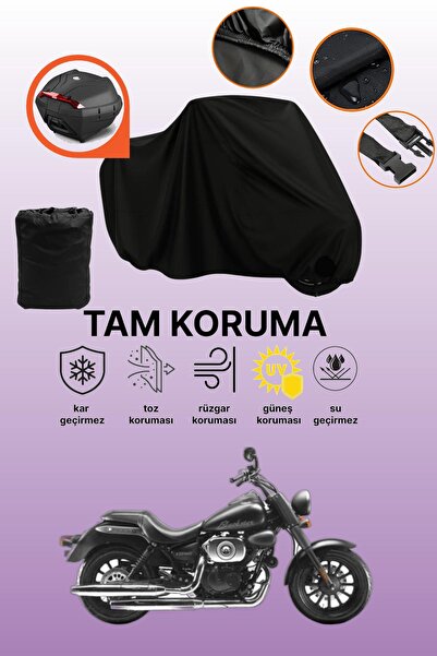 dokaca Rks Cruiser 250 Compatible Motorcycle Tarpaulin Compatible with Black ...
