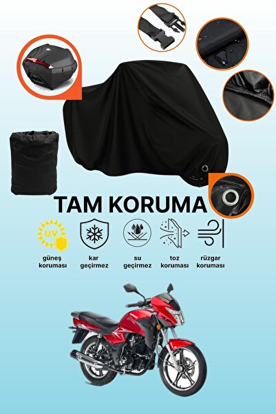 dokaca Black Lock and Tail Bag Compatible Kanuni S170T Compatible Motorcycle ...