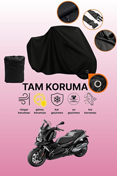 dokaca Black Lock Compatible Bmw C 400 X Compatible Motorcycle Tarpaulin, Pro...