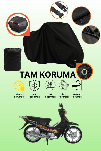 dokaca Black Lock and Tail Bag Compatible Mondial 100 Ukh Compatible Motorcyc...