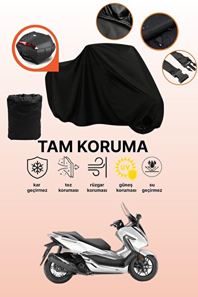 dokaca حقيبة خلفية سوداء متوافقة مع هوندا NSS300 فورزا، غطاء دراجة نارية متوا...