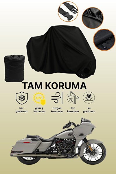 dokaca غطاء محرك متوافق مع دراجة هارلي-ديفيدسون CVO Road Glide باللون الأسود،...