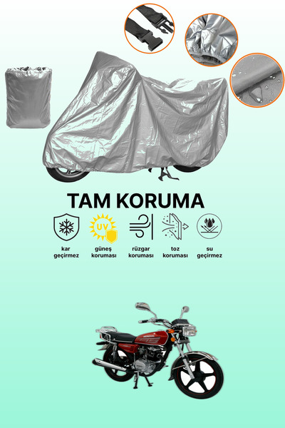 dokaca Gray Mondial 135 Uag Compatible Motorcycle Cover, Protective Cover, Mo...