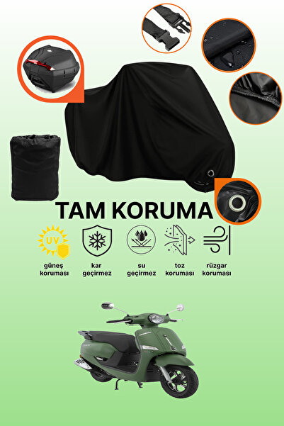dokaca Black Lock and Tail Bag Compatible Mondial 50 Exon Compatible Motorcyc...