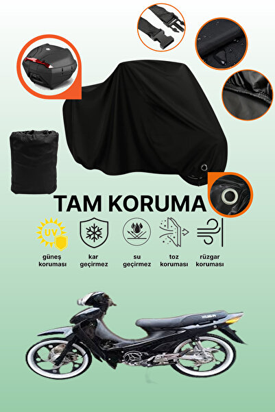 dokaca Black Lock and Tail Bag Compatible Kuba Kb100-6 Compatible Motorcycle ...
