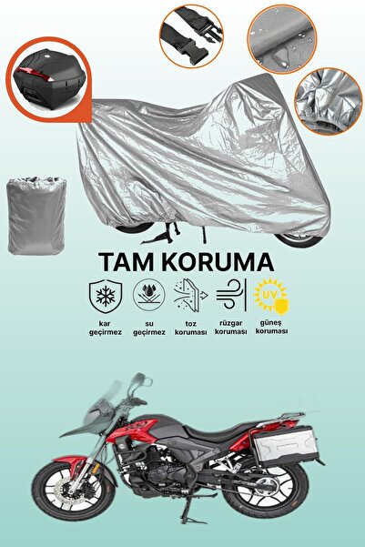 dokaca Gray Tail Bag Compatible Mondial Rx1 Compatible Motorcycle Tarpaulin, ...