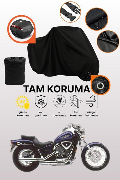 dokaca حقيبة خلفية سوداء متوافقة مع هوندا VT 600 شادو، غطاء دراجة نارية متواف...