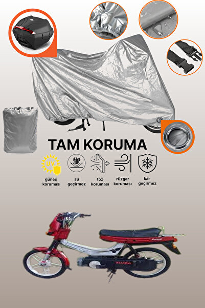 dokaca غطاء دراجة نارية رمادي اللون متوافق مع كانوني موديل توربو سبورت، غطاء حماية