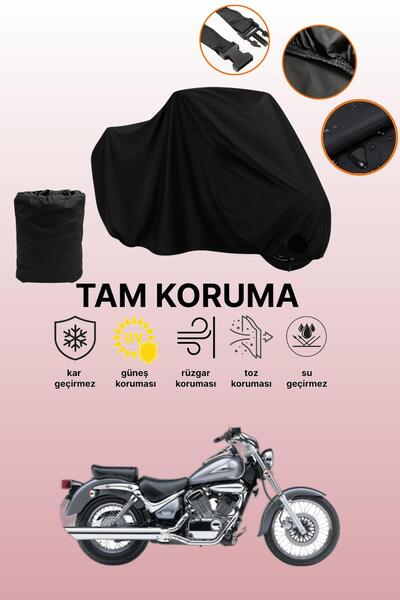 dokaca غطاء محرك سوزوكي VL 250 إنترودر أسود متوافق، غطاء واقي، غطاء للدراجات ...