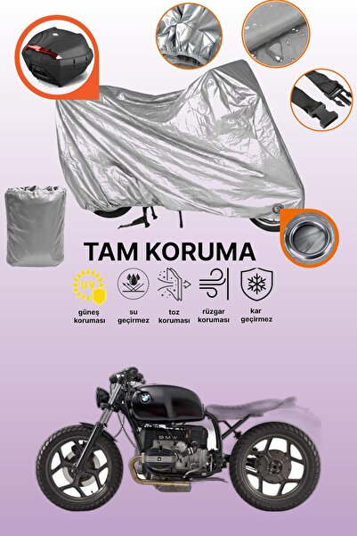 dokaca Gray Lock and Tail Bag Compatible Bmw R 65 Compatible Motorcycle Tarpa...