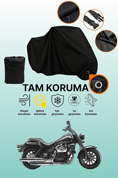 dokaca Black Lock Compatible Rks Blackster 250I Compatible Motorcycle Tarpaul...
