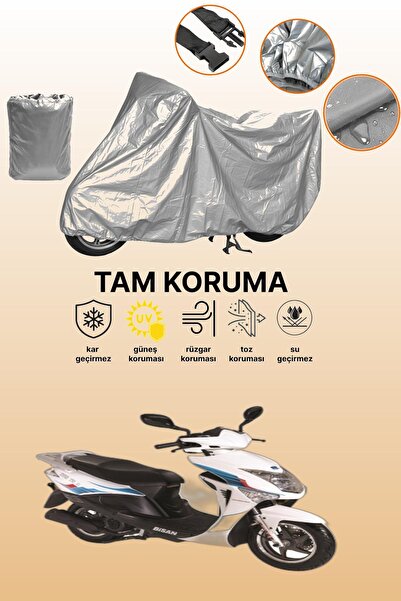 dokaca Gray Bisan Nysa 150 Compatible Motorcycle Tarpaulin, Protective Cover,...